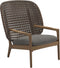 Gloster Kay Fauteuil club - Lounge Chair Haut dossier Brindle Grade B (OP) Fife Rainy Grey 0044 