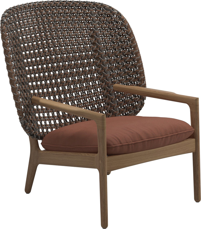 Gloster Kay Fauteuil club - Lounge Chair Haut dossier Brindle Grade B (WR) Blend Clay 0143 