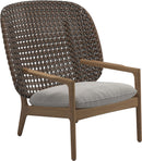 Gloster Kay Fauteuil club - Lounge Chair Haut dossier Brindle Grade B (WR) Blend Linen 0146 