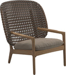 Gloster Kay Fauteuil club - Lounge Chair Haut dossier Brindle Grade B (WR) Blend Sand 0147 