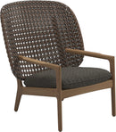 Gloster Kay Fauteuil club - Lounge Chair Haut dossier Brindle Grade D (ST) Wave Quarry 0126 