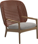 Gloster Kay Fauteuil club - Lounge Chair Haut dossier Copper Grade B (OP) Fife Bone 0031 