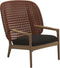 Gloster Kay Fauteuil club - Lounge Chair Haut dossier Copper Grade B (OP) Fife Granite 0034 