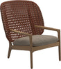 Gloster Kay Fauteuil club - Lounge Chair Haut dossier Copper Grade B (WR) Blend Sand 0147 