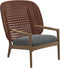 Gloster Kay Fauteuil club - Lounge Chair Haut dossier Copper Grade D (ST) Wave Gravel 0159 