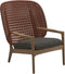 Gloster Kay Fauteuil club - Lounge Chair Haut dossier Copper Grade D (ST) Wave Quarry 0126 