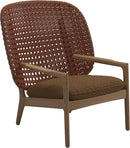 Gloster Kay Fauteuil club - Lounge Chair Haut dossier Copper Grade D (ST) Wave Russet 0127 
