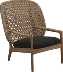 Gloster Kay Fauteuil club - Lounge Chair Haut dossier Harvest Grade B (OP) Fife Granite 0034 