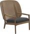 Gloster Kay Fauteuil club - Lounge Chair Haut dossier Harvest Grade B (WR) Blend Coal 0144 