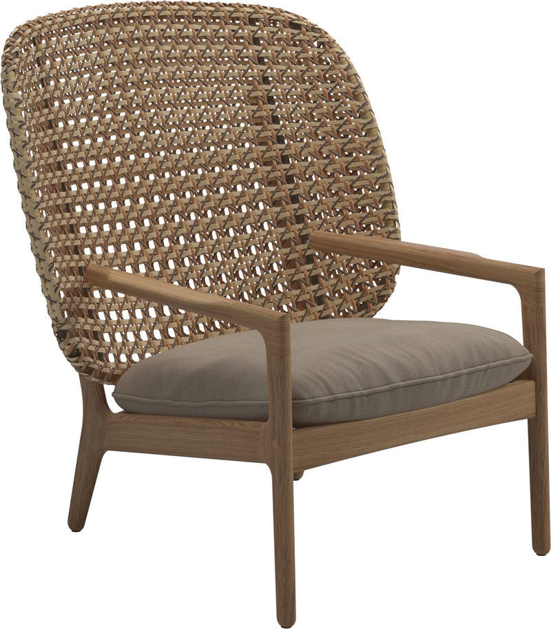 Gloster Kay Fauteuil club - Lounge Chair Haut dossier Harvest Grade B (WR) Blend Sand 0147 