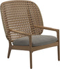 Gloster Kay Fauteuil club - Lounge Chair Haut dossier Harvest Grade C (OP) Robben Grey 0085 