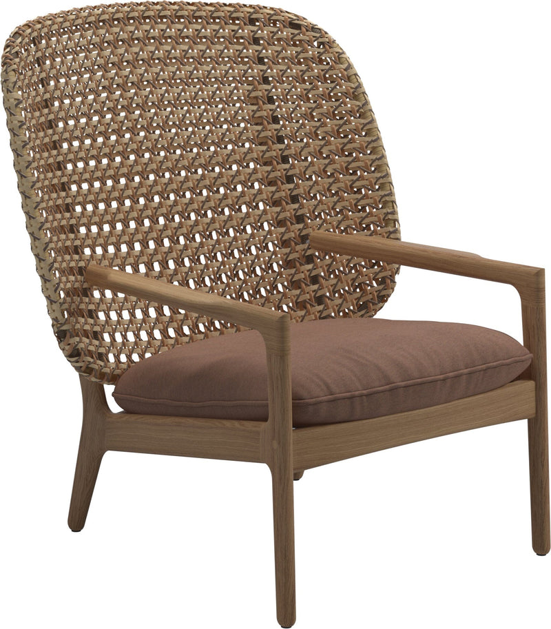 Gloster Kay Fauteuil club - Lounge Chair Haut dossier Harvest Grade D (ST) Tuck Cider 0121 
