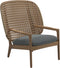 Gloster Kay Fauteuil club - Lounge Chair Haut dossier Harvest Grade D (ST) Wave Gravel 0159 