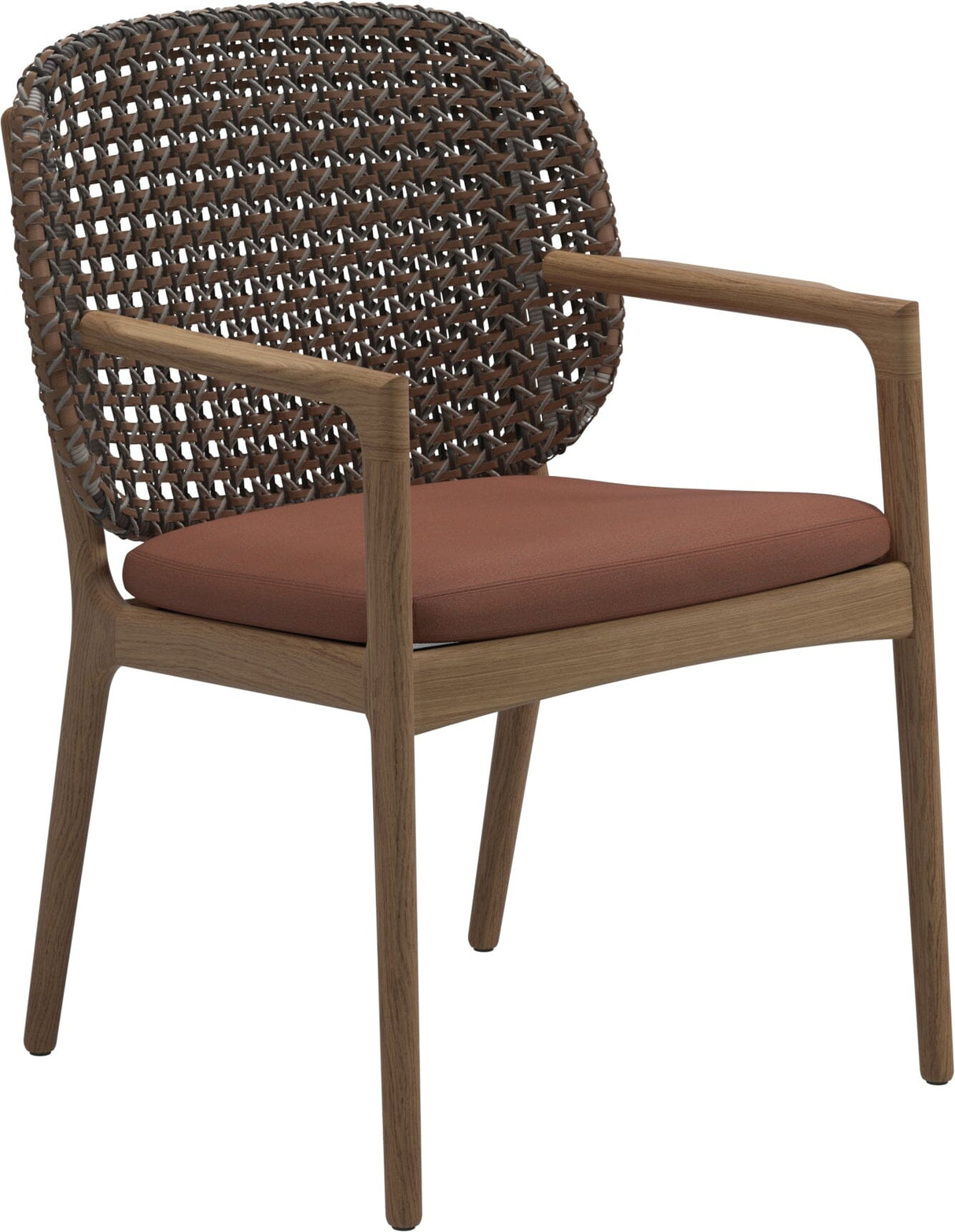 Gloster Kay Fauteuil repas avec accoudoirs Brindle Grade B (WR) Blend Clay 0143 