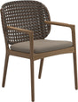 Gloster Kay Fauteuil repas avec accoudoirs Brindle Grade B (WR) Blend Sand 0147 