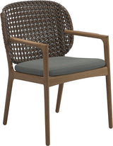 Gloster Kay Fauteuil repas avec accoudoirs Brindle Grade C (OP) Lopi Charcoal 0132 