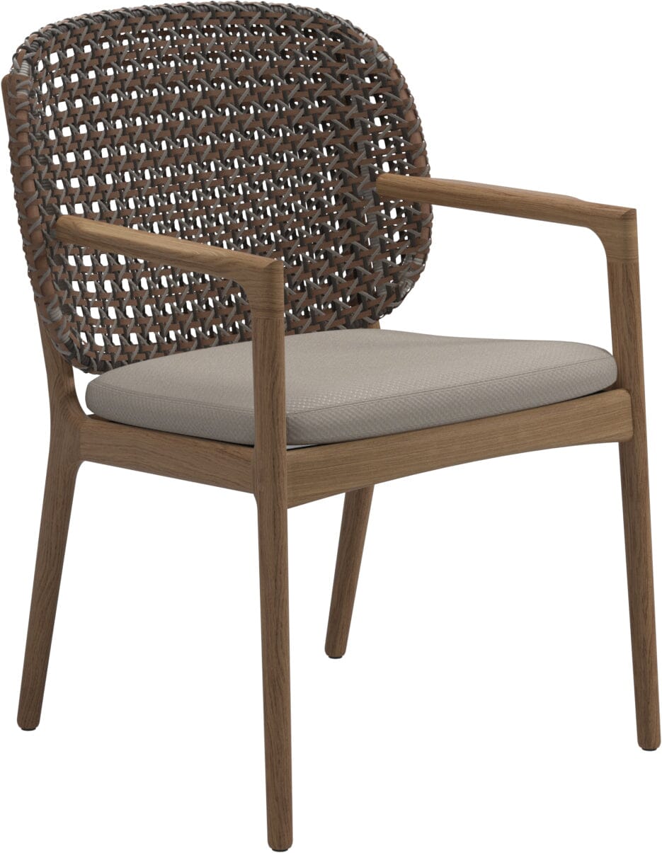 Gloster Kay Fauteuil repas avec accoudoirs Brindle Grade D (ST) Dot Oyster 0117 