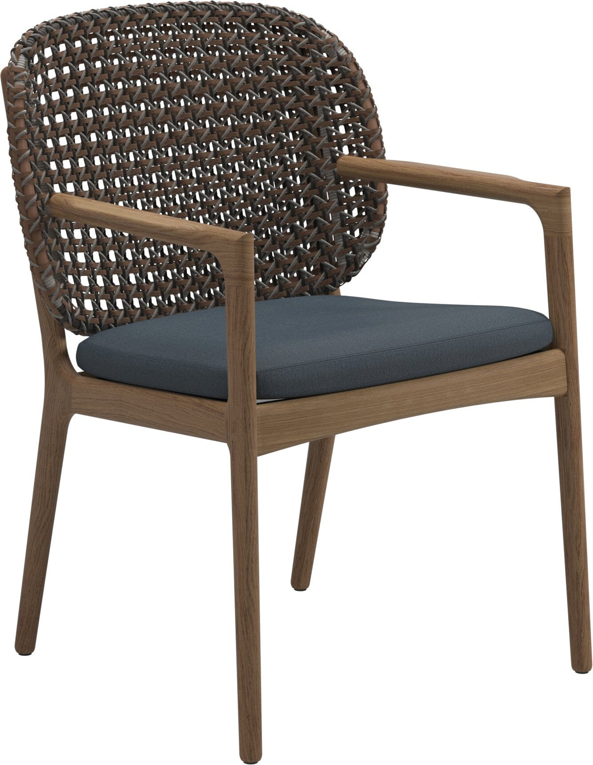 Gloster Kay Fauteuil repas avec accoudoirs Brindle Grade D (ST) Tuck Denim 0157 