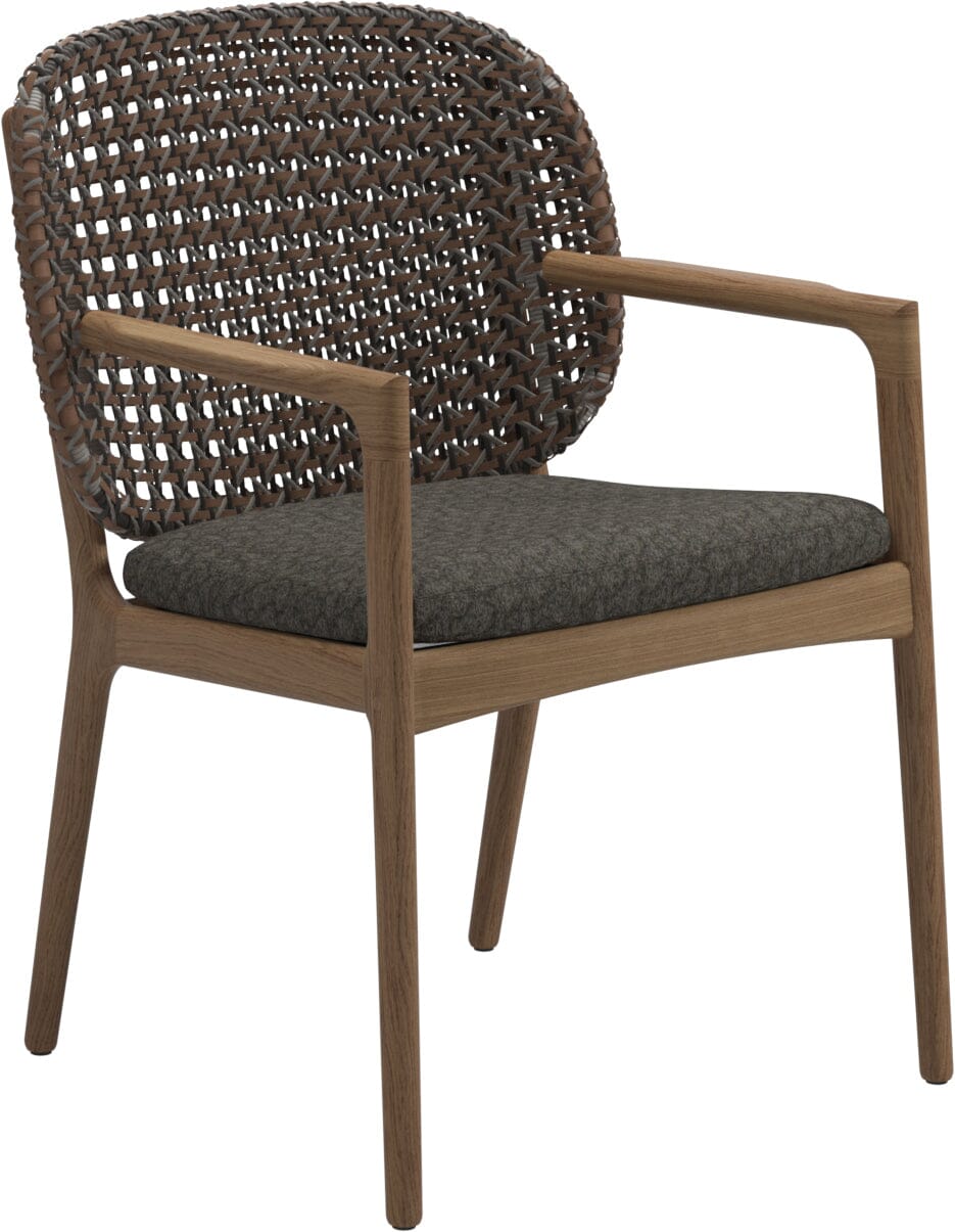 Gloster Kay Fauteuil repas avec accoudoirs Brindle Grade D (ST) Wave Quarry 0126 