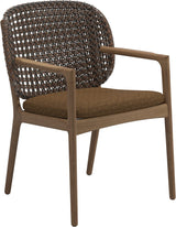 Gloster Kay Fauteuil repas avec accoudoirs Brindle Grade D (ST) Wave Russet 0127 