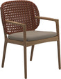 Gloster Kay Fauteuil repas avec accoudoirs Copper Grade B (WR) Blend Sand 0147 