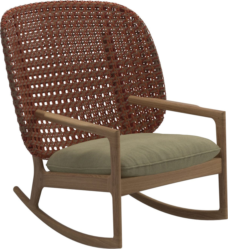 Gloster Kay High Back Rocking Chair Copper 