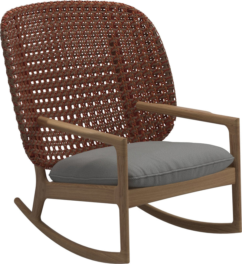 Gloster Kay High Back Rocking Chair Copper Grade D (ST) Dot Putty 0156 