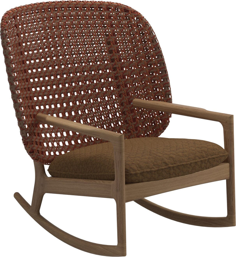 Gloster Kay High Back Rocking Chair Copper Grade D (ST) Wave Russet 0127 