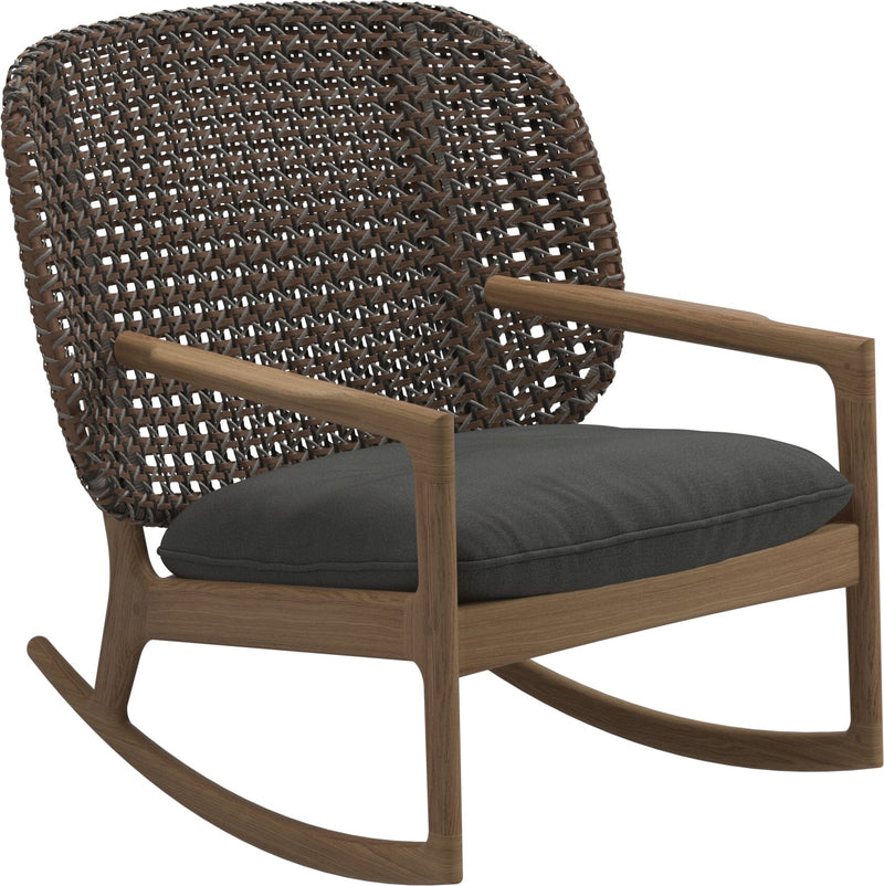 Gloster Kay Low Back Rocking Chair Brindle Grade B (WR) Blend Coal 0144 