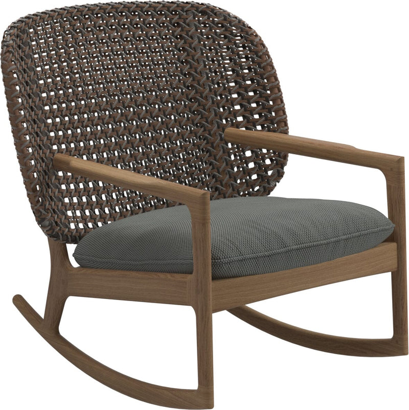 Gloster Kay Low Back Rocking Chair Brindle Grade C (OP) Lopi Charcoal 0132 