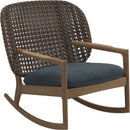 Gloster Kay Low Back Rocking Chair Brindle Grade D (ST) Tuck Denim 0157 
