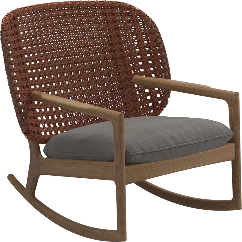 Gloster Kay Low Back Rocking Chair Copper Grade B (OP) Fife Rainy Grey 0044 