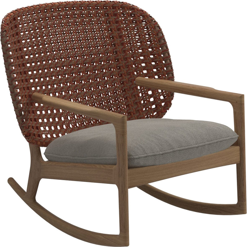 Gloster Kay Low Back Rocking Chair Copper Grade C (OP) Robben Grey 0085 