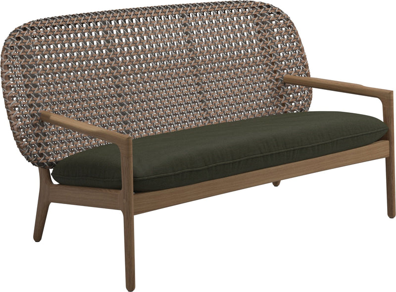 Gloster Kay Low Back Sofa Canapé Brindle Grade B (OP) Fife Olive 0041 