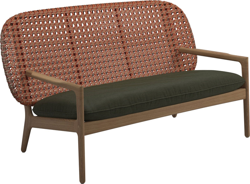 Gloster Kay Low Back Sofa Canapé Copper Grade B (OP) Fife Olive 0041 