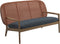 Gloster Kay Low Back Sofa Canapé Copper Grade D (ST) Tuck Denim 0157 