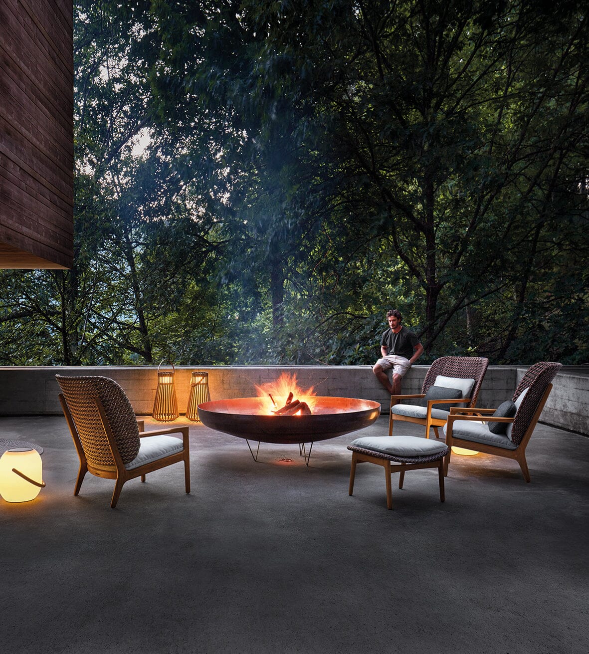 Gloster Kay Repose pieds - Tabouret Brindle 