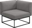 Gloster Maya Corner Unit - Module d'angle 86x86cm Meteor Grade B (OP) Fife Canvas Grey 0032 
