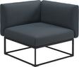 Gloster Maya Corner Unit - Module d'angle 86x86cm Meteor Grade D (ST) Tuck Denim 0157 