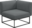 Gloster Maya Corner Unit - Module d'angle 86x86cm Meteor Grade D (ST) Wave Gravel 0159 