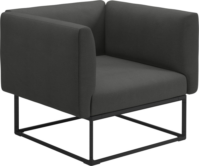 Gloster Maya Fauteuil club - Lounge Chair 97x86cm Meteor Grade B (WR) Blend Coal 0144 
