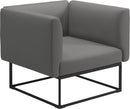 Gloster Maya Fauteuil club - Lounge Chair 97x86cm Meteor Grade D (ST) Dot Putty 0156 