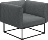 Gloster Maya Fauteuil club - Lounge Chair 97x86cm Meteor Grade D (ST) Wave Gravel 0159 