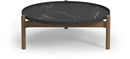 Gloster Sepal Coffee Table - Table basse ronde Ø83cm h:31cm Teak / Meteor / Nero Ceramic 