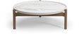 Gloster Sepal Coffee Table - Table basse ronde Ø83cm h:31cm Teak / White / Bianco Ceramic 