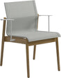Gloster Sway Teak Fauteuil repas White / Seagull Sling 