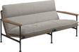 Gloster Zenith Canapé 2 places avec Teak Arms (Meteor) Grade B (WR) Blend Linen 0146 