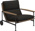 Gloster Zenith Fauteuil club - Lounge Chair avec Teak Arms (Meteor) Grade B (OP) Fife Granite 0034 