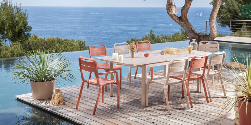 Grosfillex Cannes Table repas à rallonge 173-233x100cm 