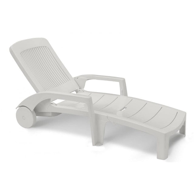Grosfillex Fidji 2 Bain de soleil pliant Blanc GX 